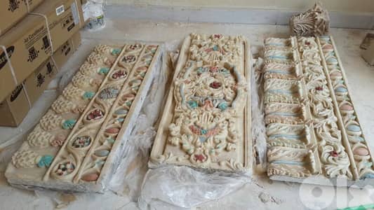 Set of 3 Decorative Architectural Relief Panels