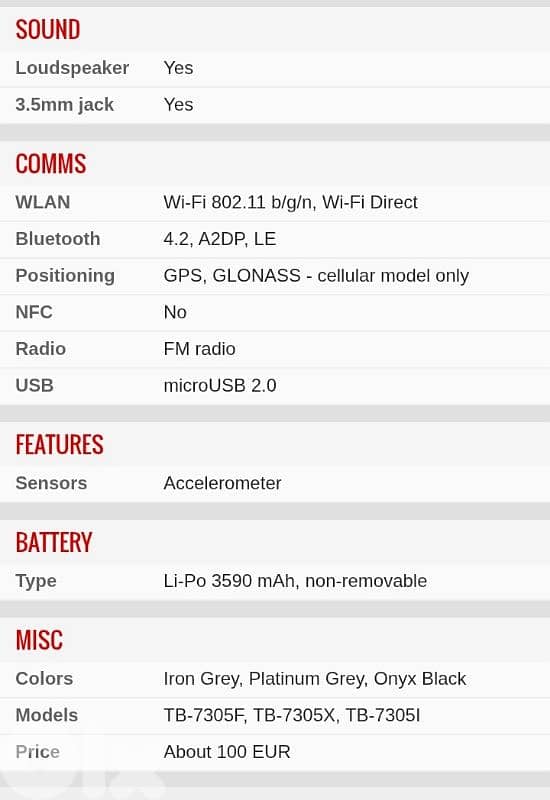 Lenovo tab M7 used - like new 2