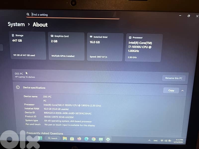 HP LAPTOP USED SUPER CLEAN 2