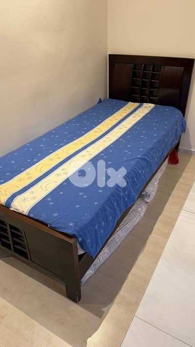 bed with mattress