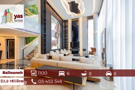 Ballouneh 1100m2 | Villa | Designer’s Signature | Fully Furnished | GA