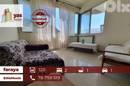 Faraya 120m2 | Rent | Furnished Chalet | Sea View |Well Maintained|KH