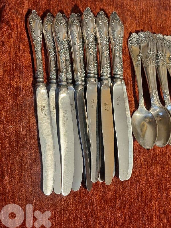 antique russian silverware cutlery set 6×12 2