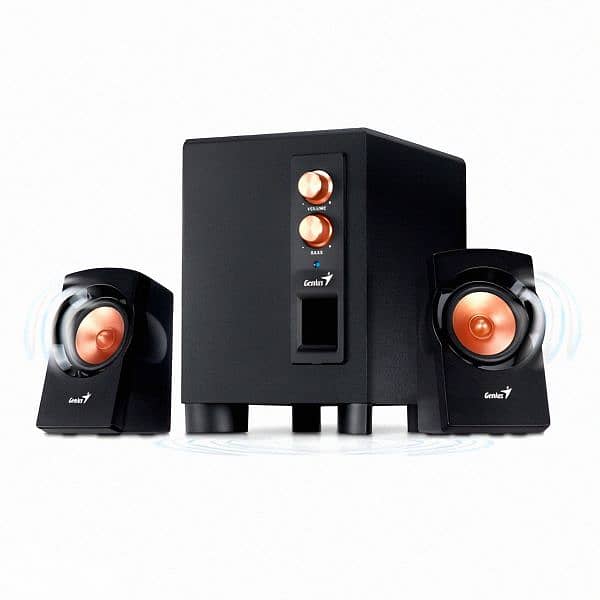 Genius surround system Subwoofer + two speakers for tv/phone/computer 2