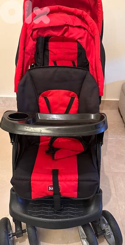 stroller Double seat good condition 3