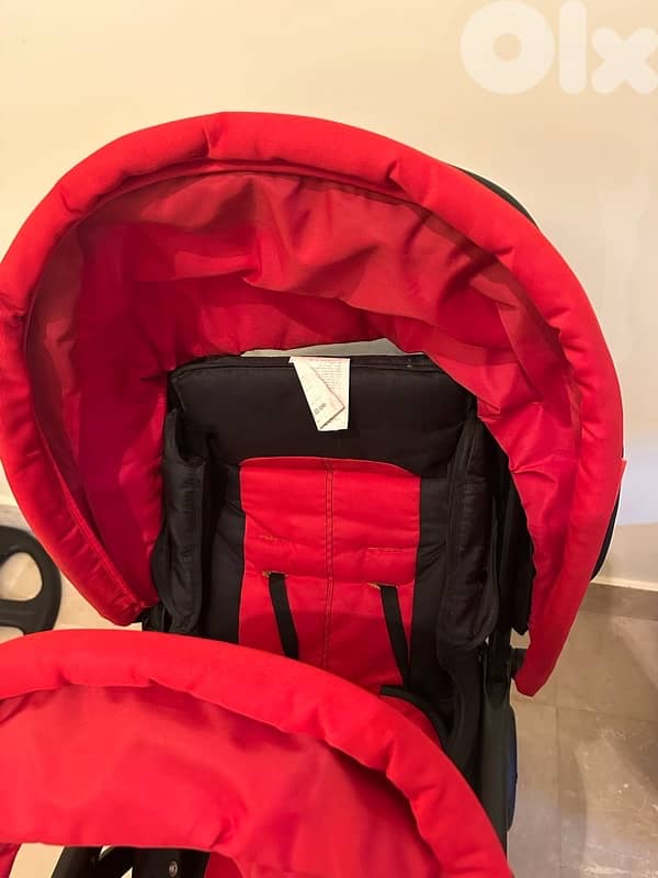 stroller Double seat good condition 4
