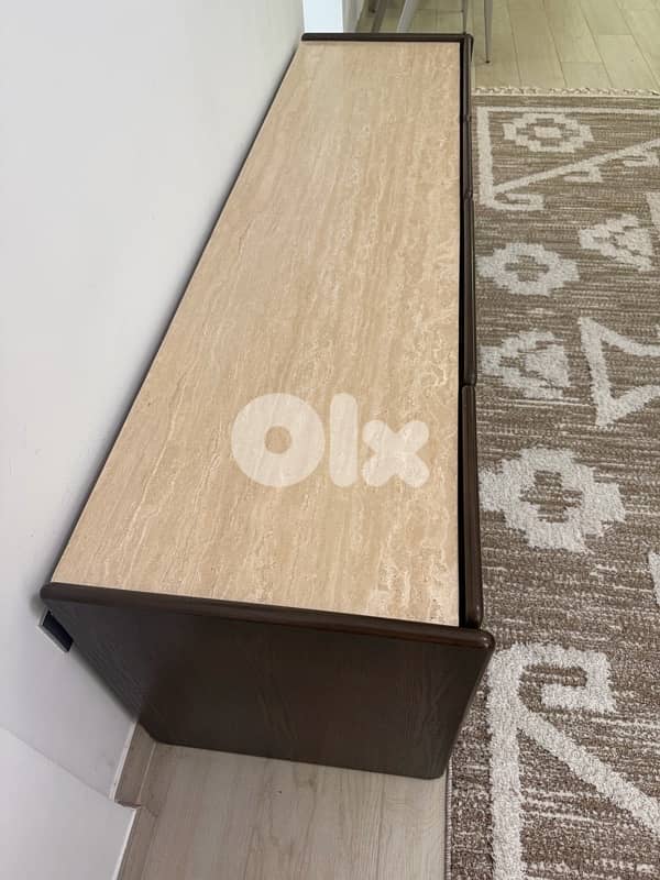 tv table travertine 2