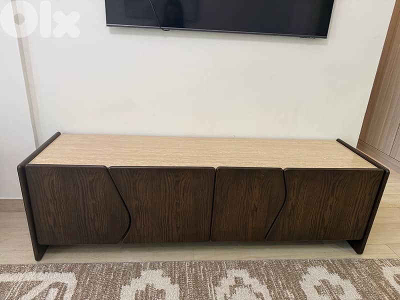 tv table travertine 3