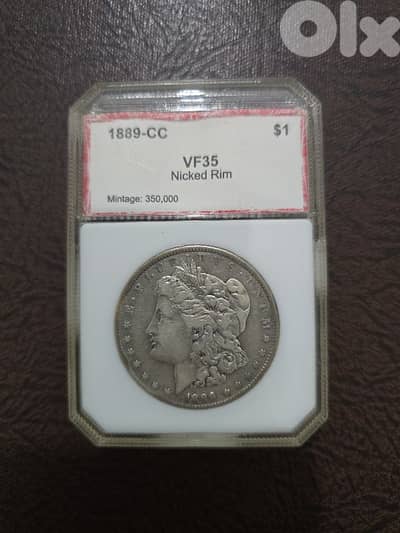 Silver Morgan dollar