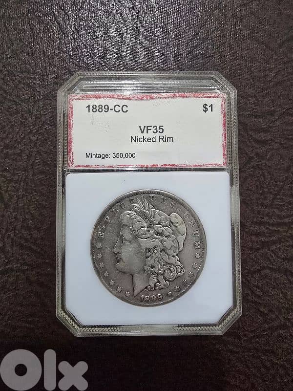 Silver Morgan dollar 1