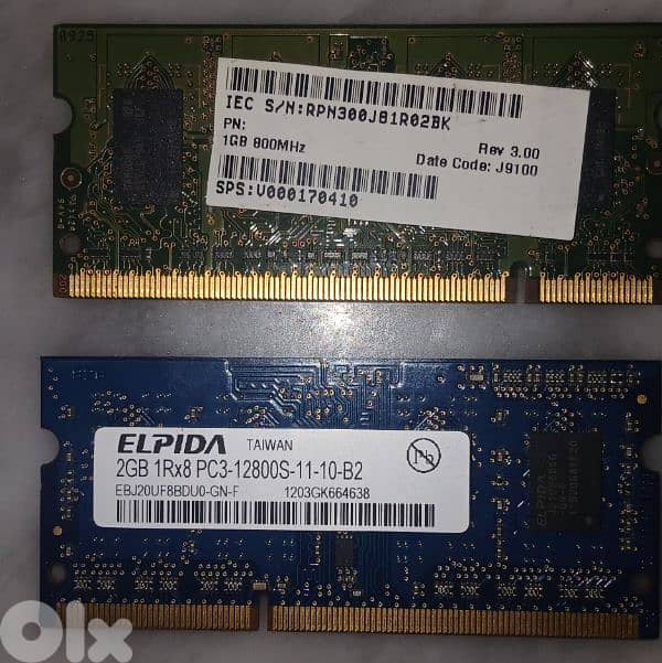 Laptop rams 2gb ddr2 ddr3 2