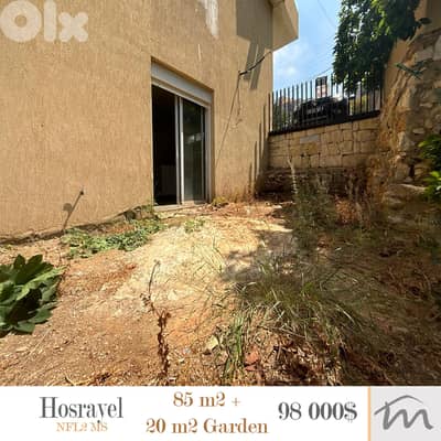 Hosrayel | Brand New 85m² + 20m² Garden | Minute Drive From Highway
