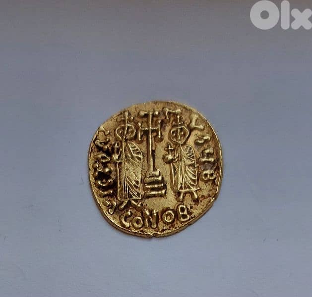 Byzantine Gold Coin  Emperor Constantine IV year 641 AD weight 4.2  gr 1