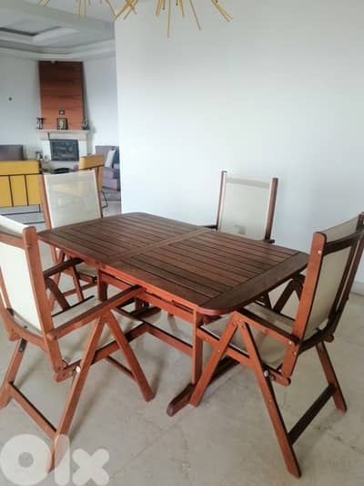 wood table with 6 chairs