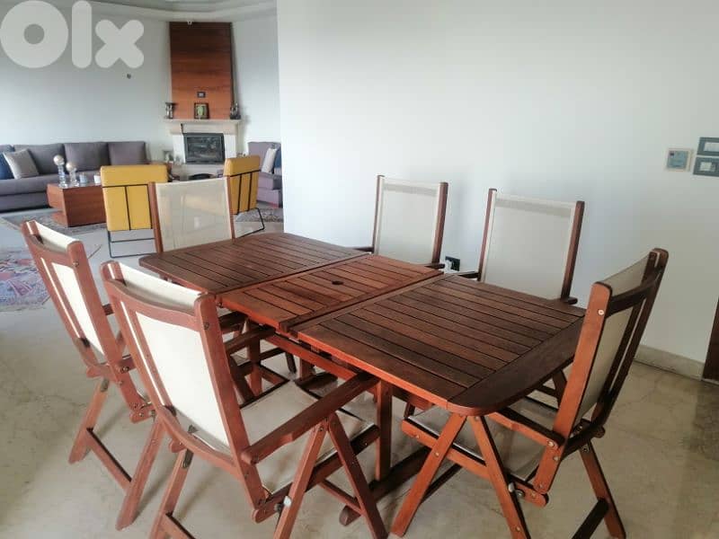 wood table with 6 chairs 2