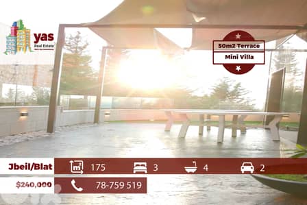 Jbeil/Blat 175m2 | 50m2 Terrace| Panoramic View | Luxury Duplex|ABA/WA