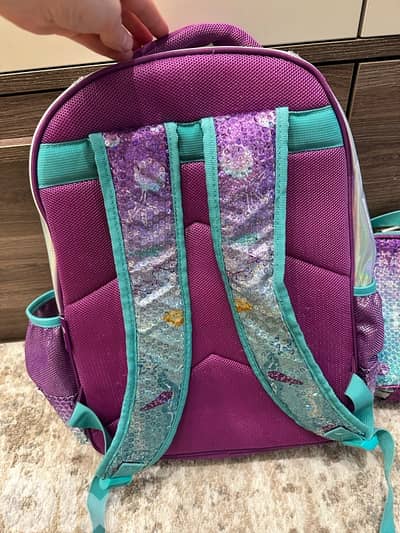 school bag+lunch bag mermaid