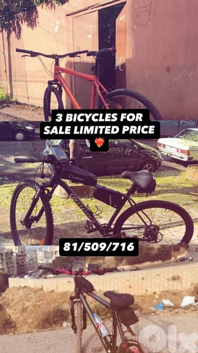 3 BICYCLES FOR SALE LIMITED PRICE