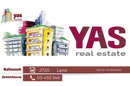 Ballouneh 2720m2 | Prime Land | For Rent | Easy Access | TYT |