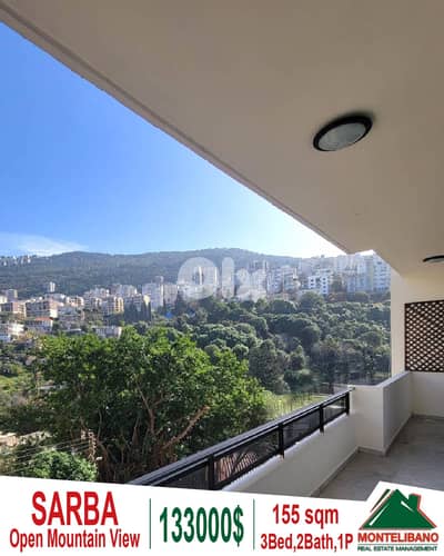 Semi-Furnished 155 sqm Apartment For Sale in Sarba (صربا) + Open View