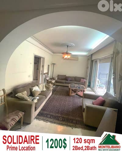 Prime Location 120 sqm Apartment For Rent in Solidaire