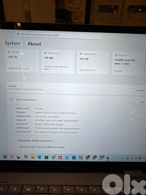 HP OmniBook Almost New 4 Months Old High Performance 4