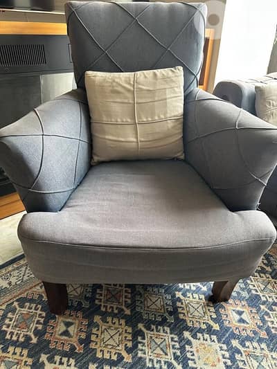 2  bergeres and one sofa