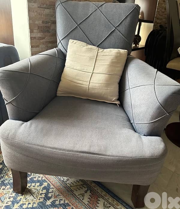 2  bergeres and one sofa 1