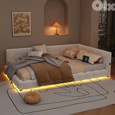 Adult sofa bed 140×200 cm, with LED
