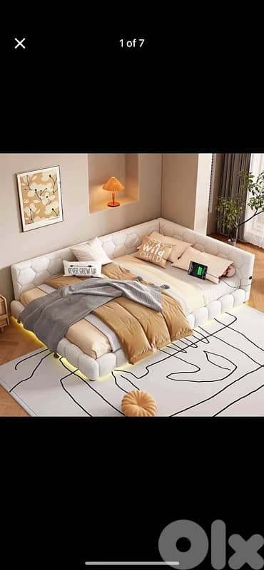 Adult sofa bed 140×200 cm, with LED 4