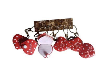 Keychain heart with note book