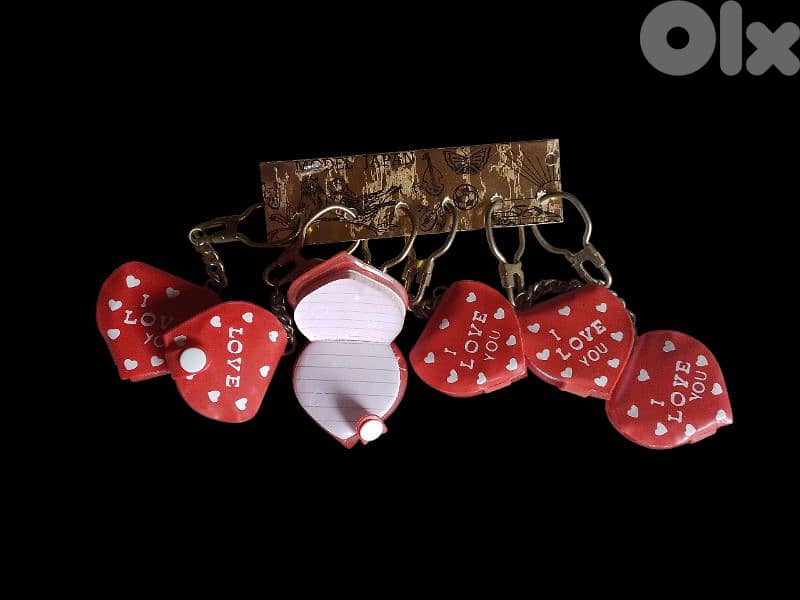 Keychain heart with note book 1