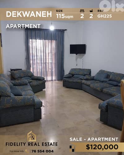 Apartment for sale in Dekwaneh GH225  شقة للبيع في الدكوانة