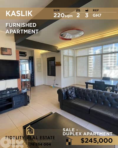 Apartment for sale in Kaslik GH7 دوبلكس مفروش للبيع في الكسليك