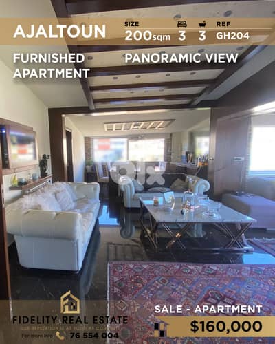 Apartment for sale in Ajaltoun GH204 شقة مفروشة للبيع في عجلتون