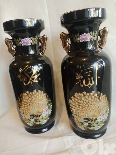 فازتين أنتيك مختومين الطاووس الحر