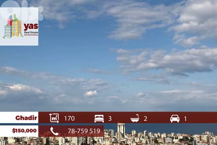 Ghadir 170m2 | Well Maintained | Calm Area | Panoramic View | EH/KS