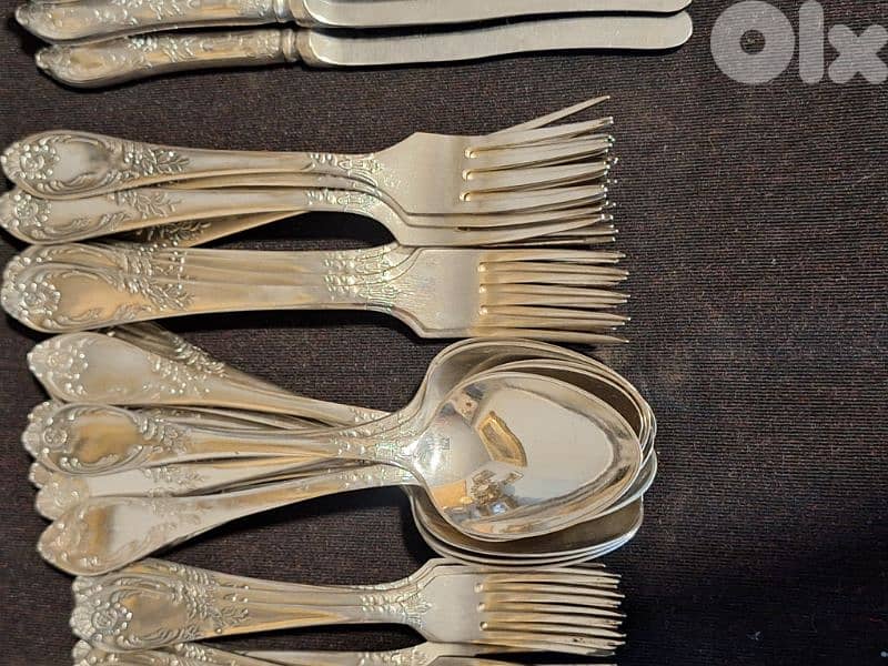 antique Russian silverware cutlery set 74 piece 3