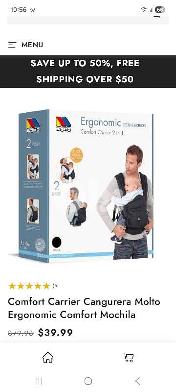 Molto ergonomic kangaroo new not used