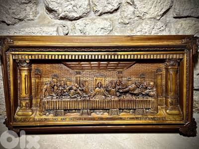 Hand-Carved Last Supper Wall Panel - 1960