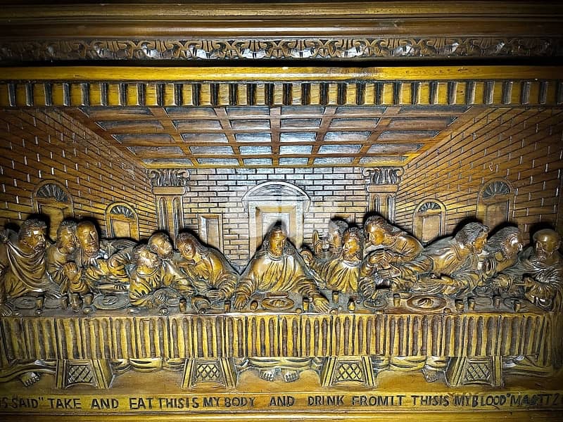 Hand-Carved Last Supper Wall Panel - 1960 3