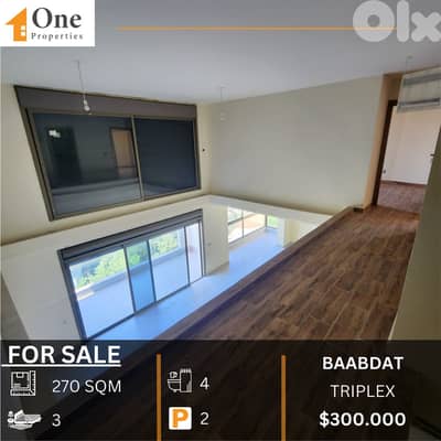 TRIPLEX APARTMENT FOR SALE IN BAABDAT