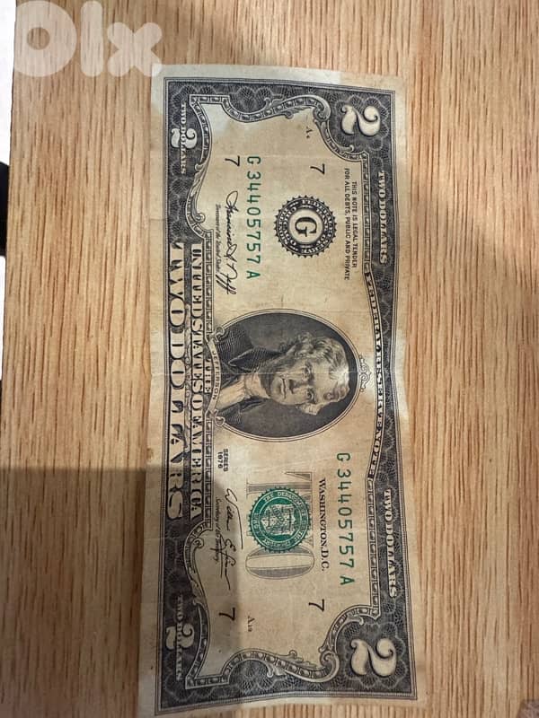 2 US dollar bill from 1976 1