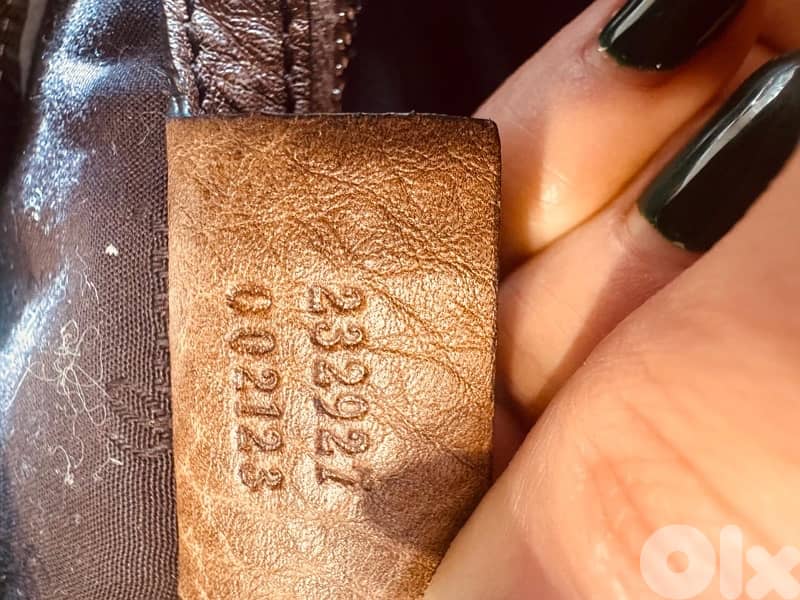 Authentic Gucci Large GG Canvas Bamboo Bar Tote Bag 5