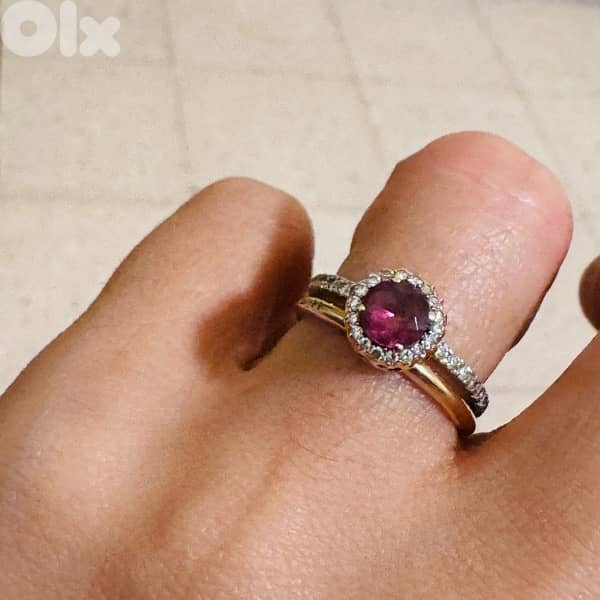 Selim Mouzannar Beirut Ring - Rhodolite & Diamonds 3