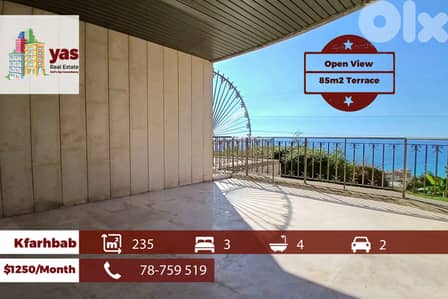 Kfarhbab 235m2 + 85m2 Terrace / Garden | Prime Location | New | View |