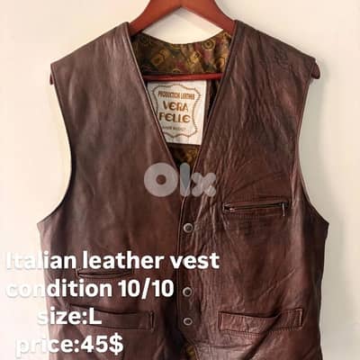 amazing Italian leather vest