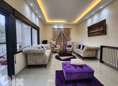 250 SQM Furnished Apartment in Baabdat, Metn with Mountain View