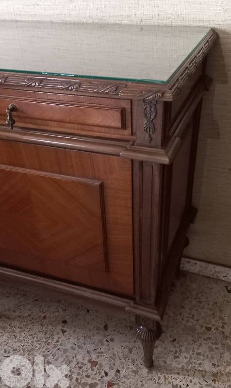 Vintage Salle à manger en véritable bois massif. 4