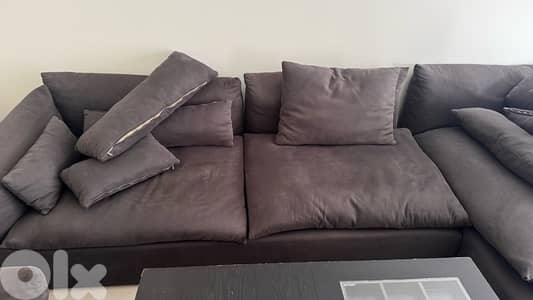 used living room dark grey, ريش نعام